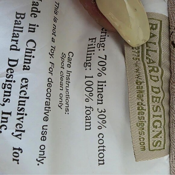 Ballard Designd Decorative Large Linen Blend Nursery Bear 26" - Picture 9 of 9